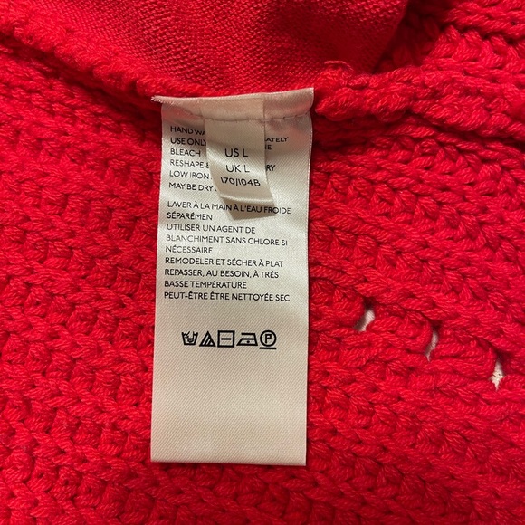 Free People Vibrant Red Cardigan - Size L - Picture 4 of 6